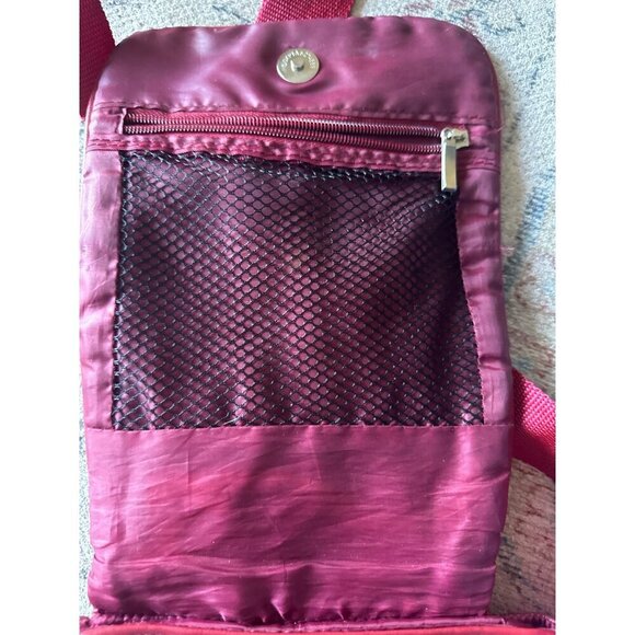 Buxton Red Leather Sling Bag Adjustable Boho Retro 70s 90s Festival Travel Soft - Picture 6 of 14